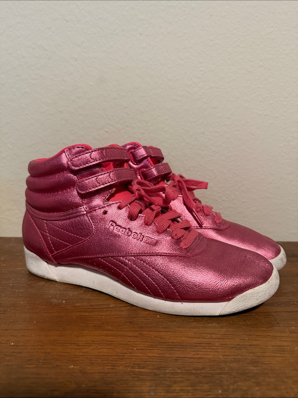Reebok Freestyle Hi Metallic Retro Sneakers